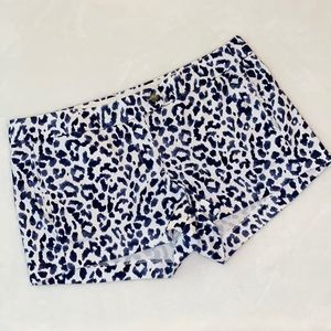 J. Crew animal print stretch shorts